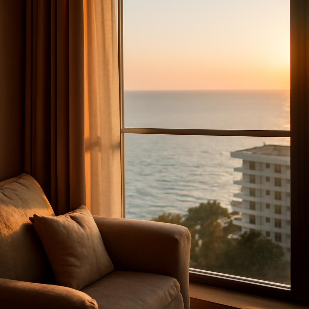 Вид на море из квартиры в Сочи